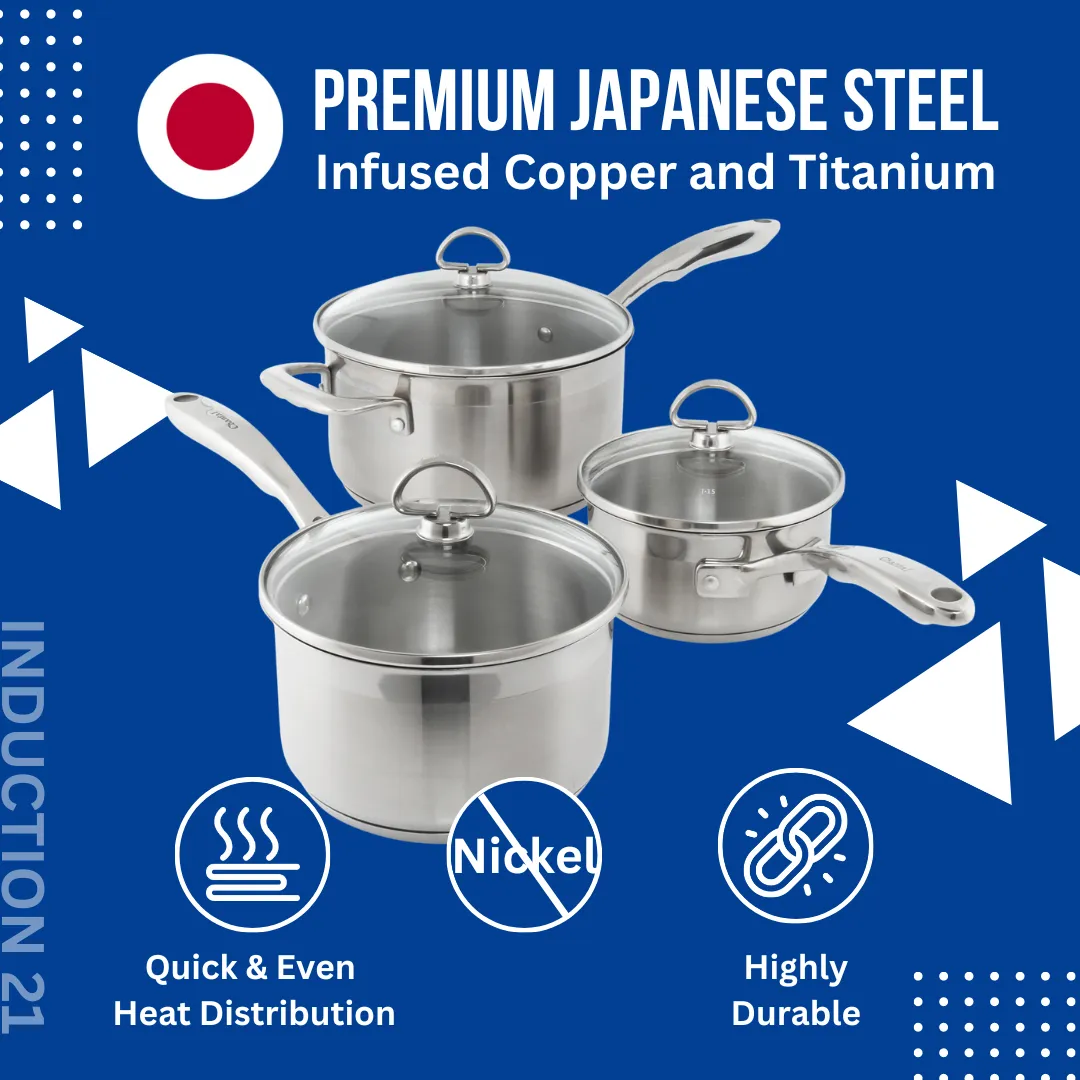 Induction 21 Steel Pot Set (6 Pc.)