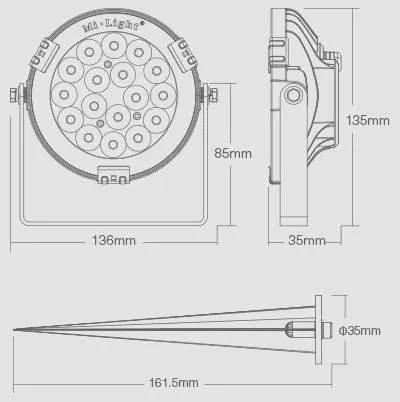 IP65 2.4G RF Wireless Control 9W Smart RGB CCT LED Garden Flood Light