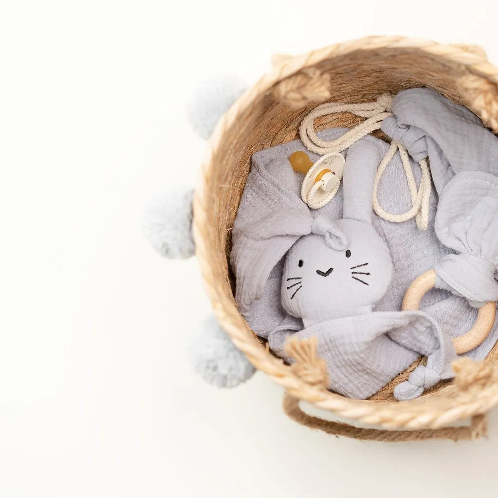 JBØRN Organic Cotton Bunny Comforter & Teether Set | Personalisable