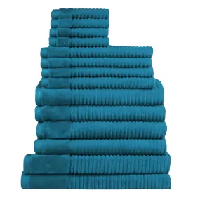 Jenny Mclean Royal Excellency 14 Piece Teal Towel Pack