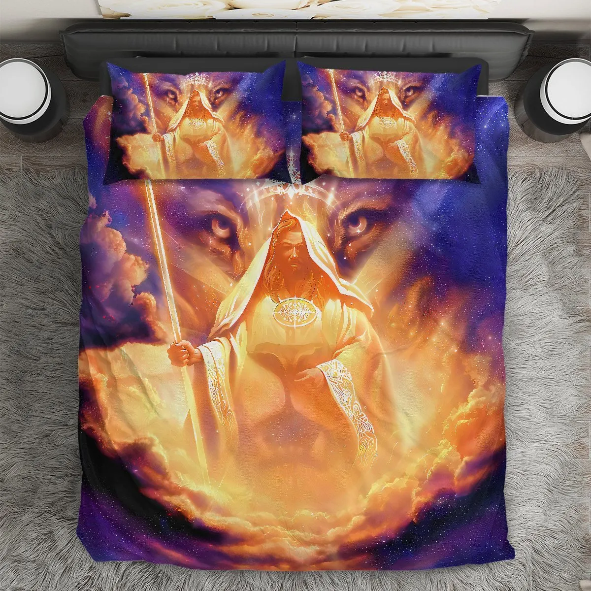 Jesus Lion Jesus Bedding Set - Christian Bedding Sets