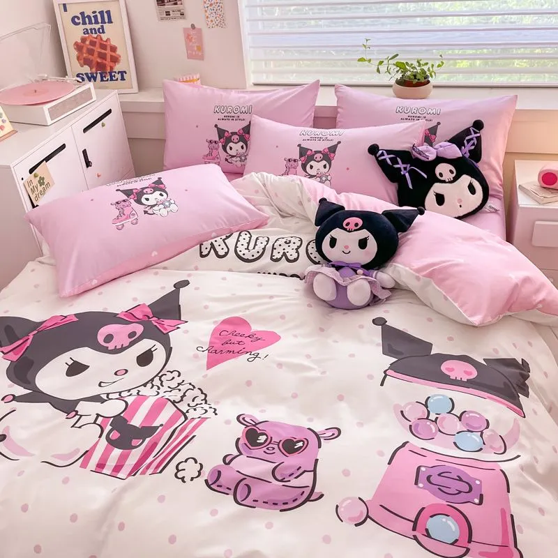 Kawaii Kitty with Milk Bedding Sheet Set KI539