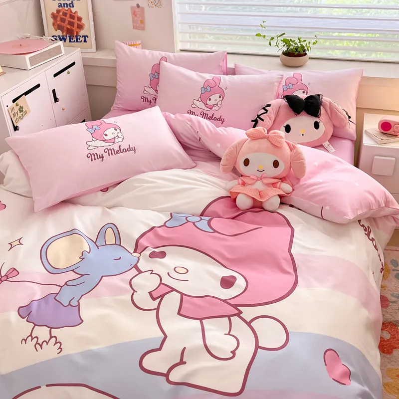 Kawaii Kitty with Milk Bedding Sheet Set KI539