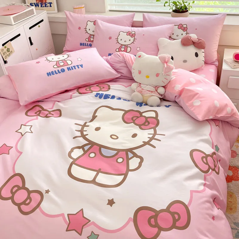 Kawaii Kitty with Milk Bedding Sheet Set KI539