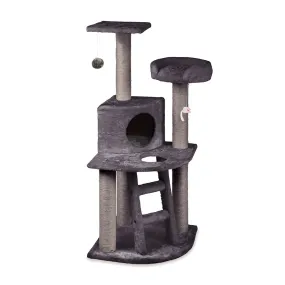 Kazoo Corner 3 Level Cat Scratch Furniture Charcoal