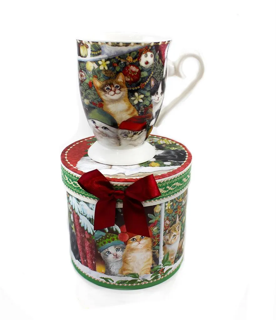 Kitty Cat Christmas Boxed Mug