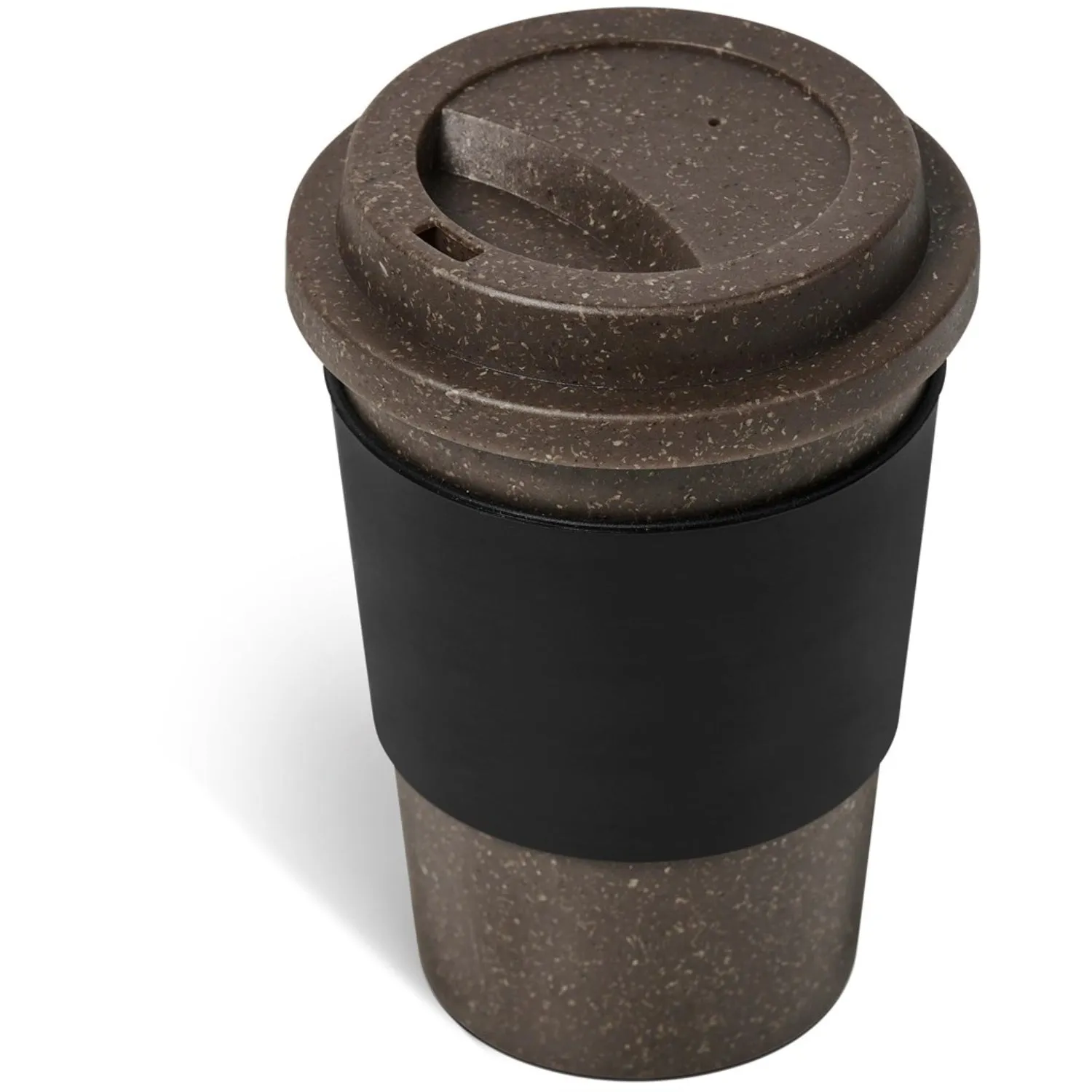 Kooshty Brown Bean Plastic Double-Wall Tumbler 400ml - Black (KOOSH-9125-BK)