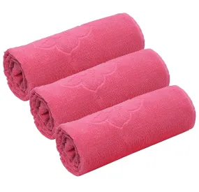 Kuber Industries 100 Percent Cotton 3 Pieces Full Size Bath Towel 30"x60" (Pink), CTKTC13798