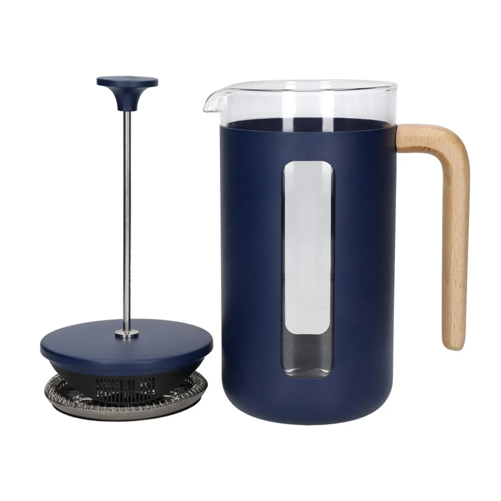 La Cafetiere Pisa 8-Cup 1L Stainless Steel/Glass Coffee French Press (Navy)