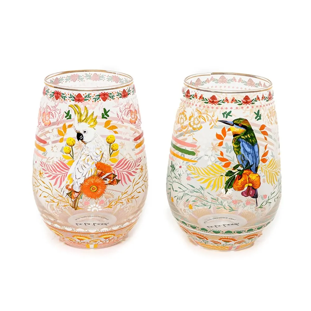 La La Land: Glass Tumbler Set of 2 Tropicana Australiana Vol 2