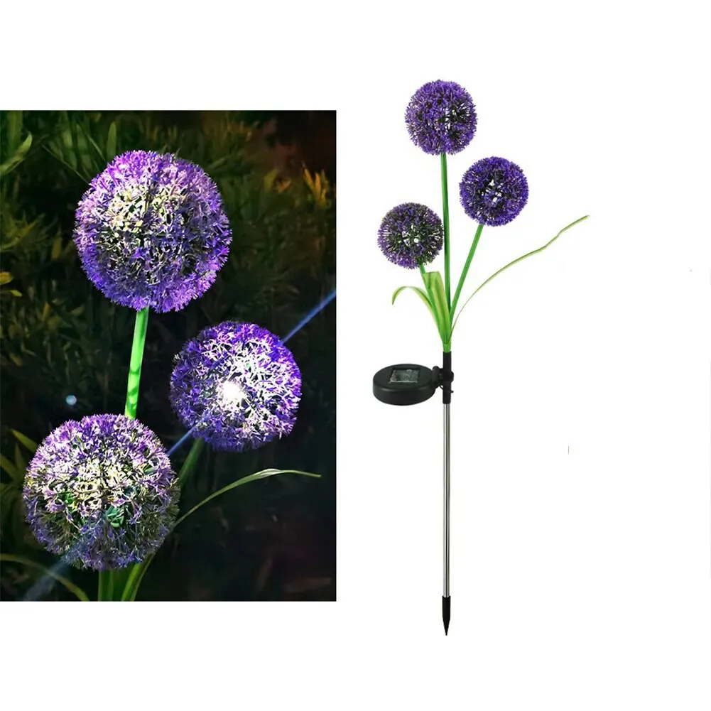 Landscape Lamp Led Solar Lights Waterproof Simulation Dandelion Decoration Lamp For Outdoor Garden Lawn Balcony Patio Yard Light