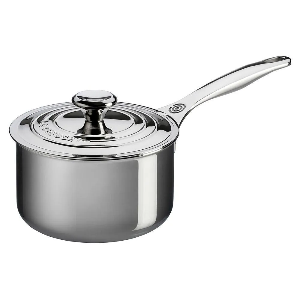 Le Creuset 3 Qt. Stainless Steel Saucepan with Lid