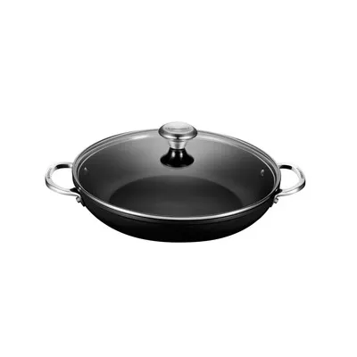 Le Creuset Toughened Nonstick PRO Braiser & Glass Lid with Stainless Steel Knob, 4-Quart