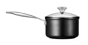 Le Creuset Toughened Nonstick PRO Saucepan with Glass Lid, 2-Quart.