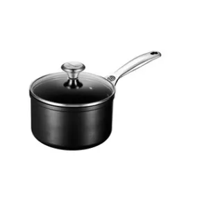 Le Creuset Toughened Nonstick PRO Saucepan with Glass Lid, 2-Quart.