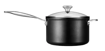 Le Creuset Toughened Nonstick PRO Saucepan with Glass Lid, 4-Quart