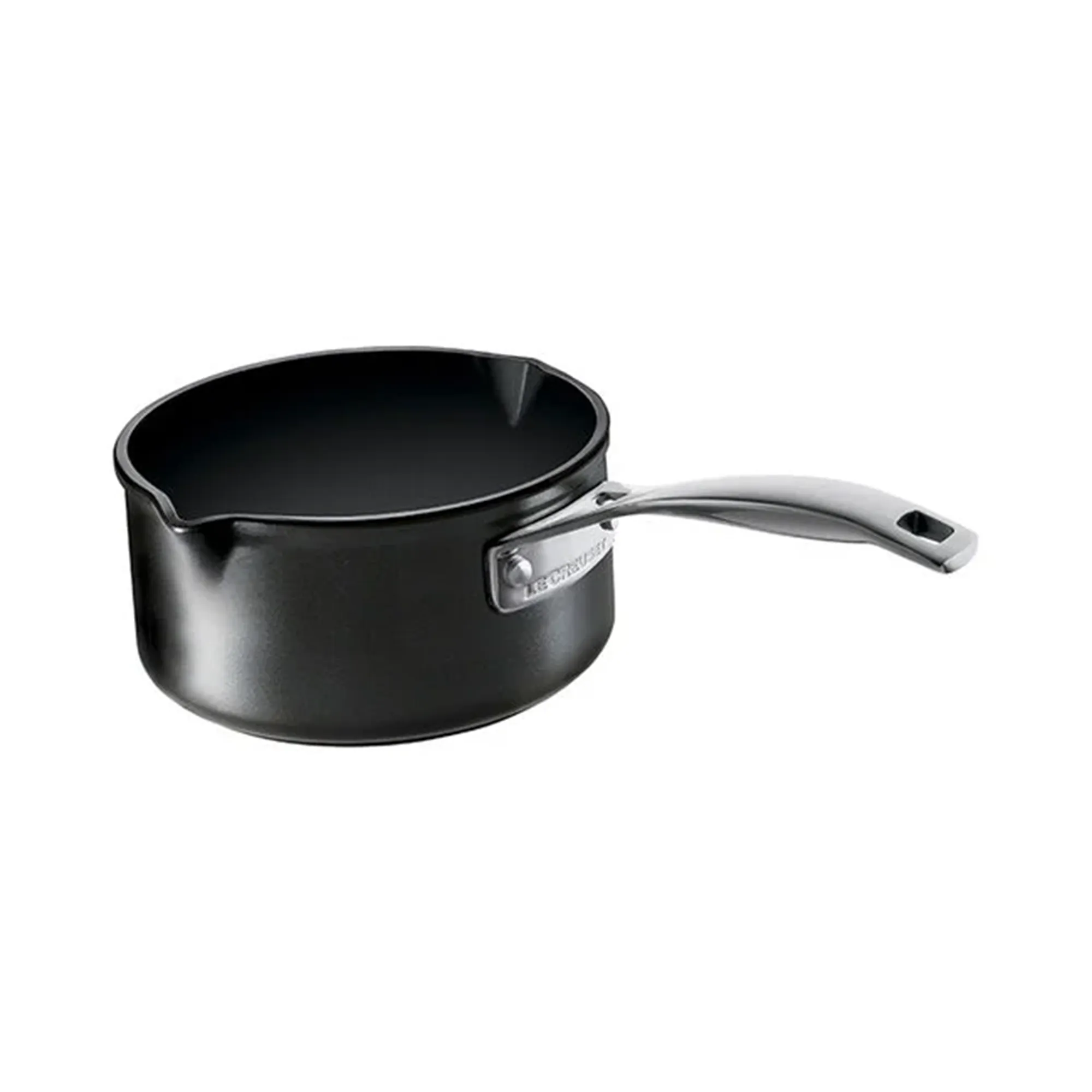 Le Creuset Toughened Nonstick PRO Saucepan with Pour Spouts, 1.6-Quart.