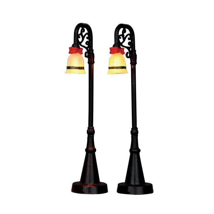 LEMAX Bell Ornament Lamp Post, Set of 2 #54932