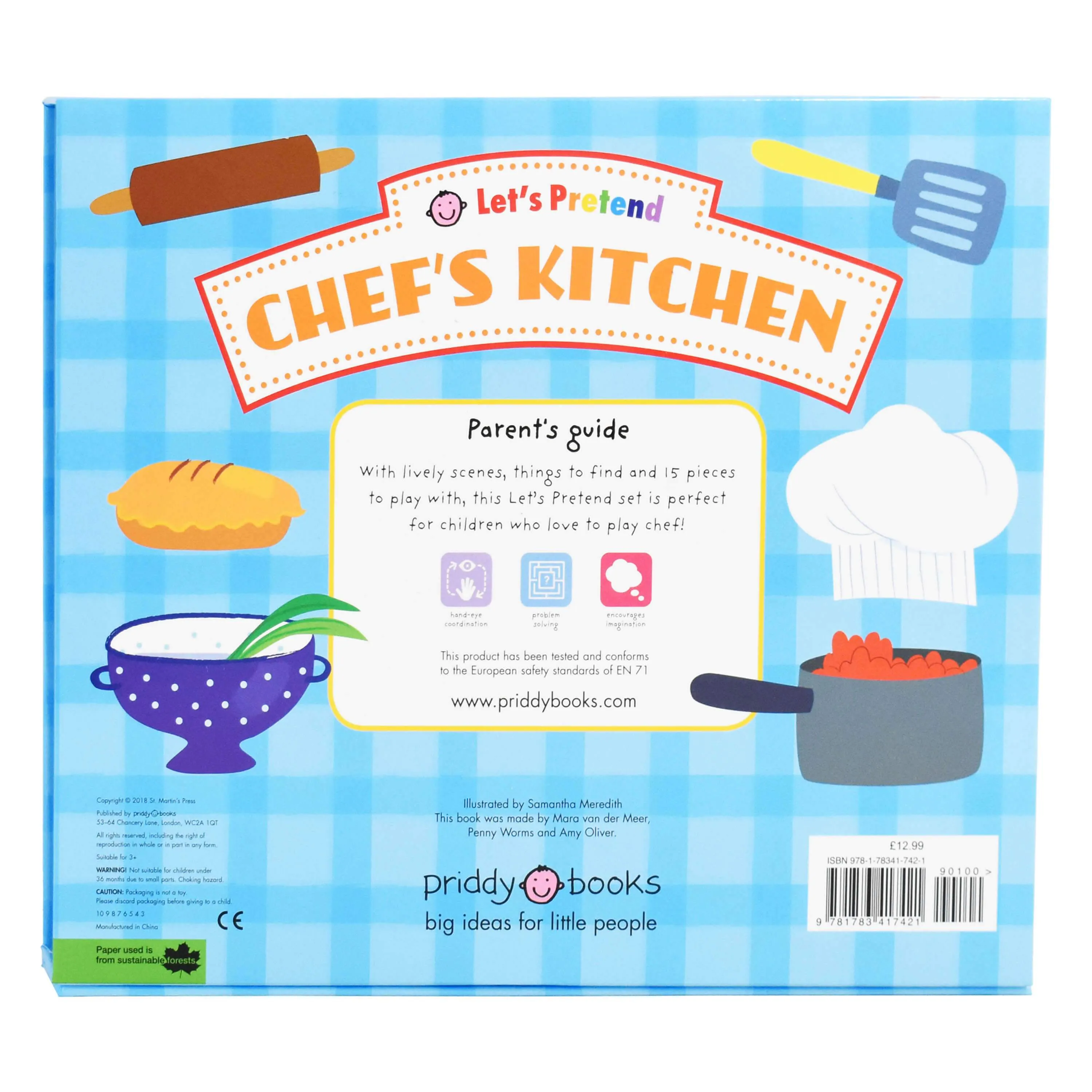 Let's Pretend Chef's Kitchen by Priddy Books - Ages 0-5 -Board Book