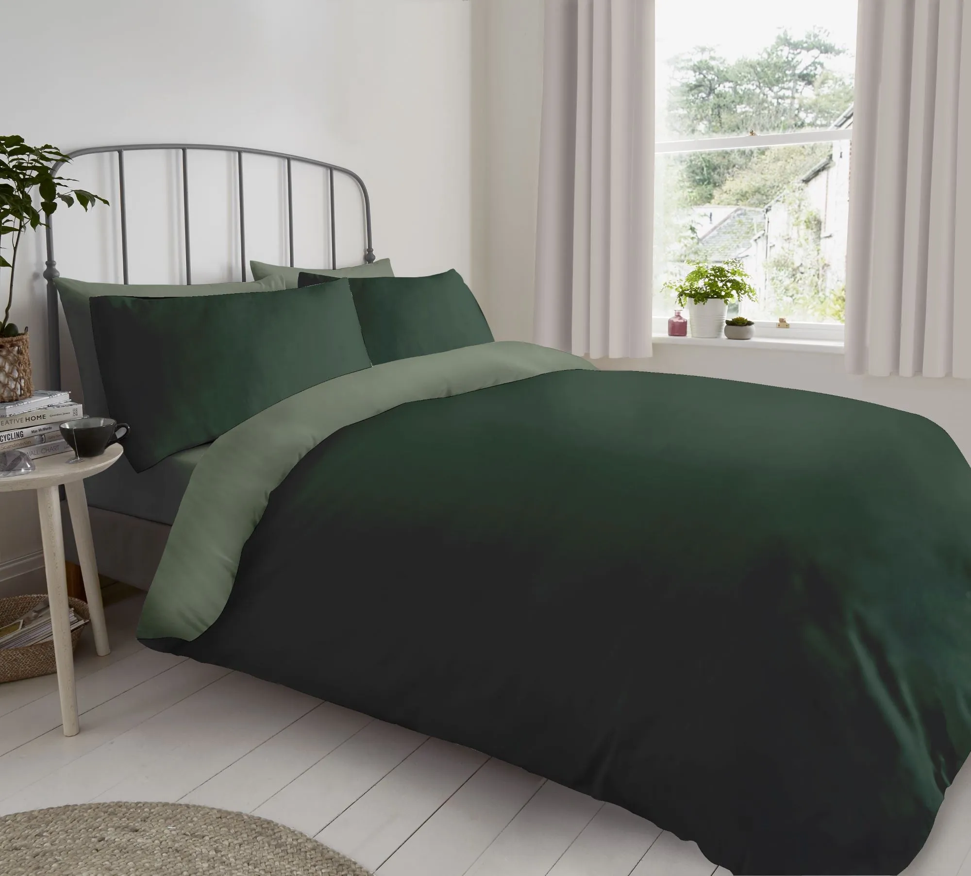 Lewis's Supersoft Reversible Bed In A Bag - Green / Sage Green