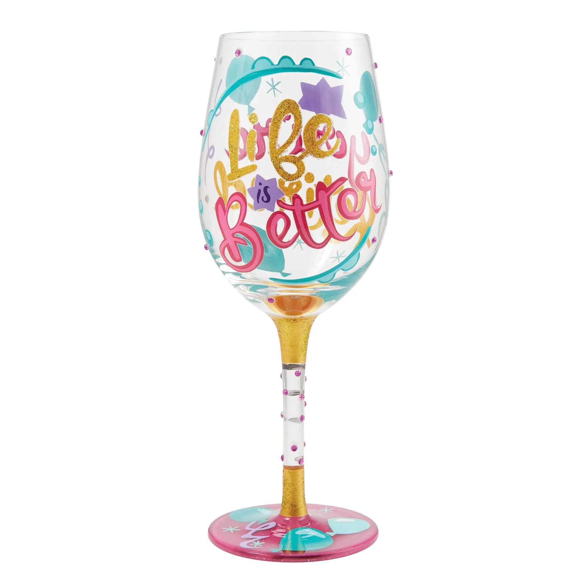 Life When Retired Hand Painted wine glass