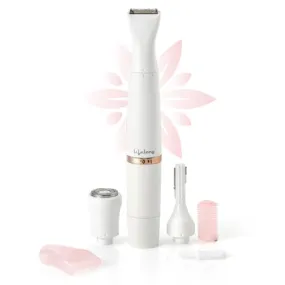 Lifelong Battery Powered LLPCW30 Rechargeable Eyebrow, Underarms And Bikini Trimmer for Women (White) - 1 Hour Runtime (1 Year Warranty)