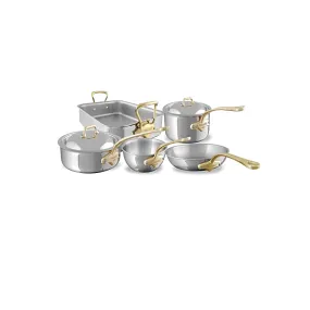 Mauviel M'COOK B 5-Ply 7-Piece Cookware Set With Brass Handles