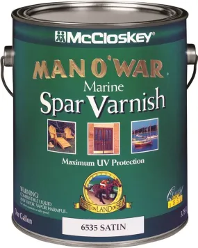 McCloskey 6535 Man O'War Marine Spar Varnish, Satin, 1-Gallon