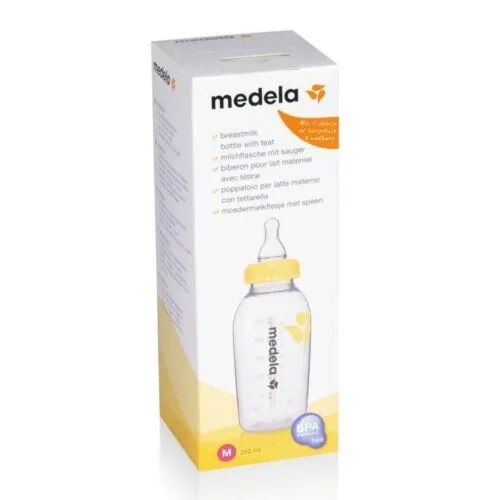 Medela Breastmilk Bottle W/Teat M 250ML