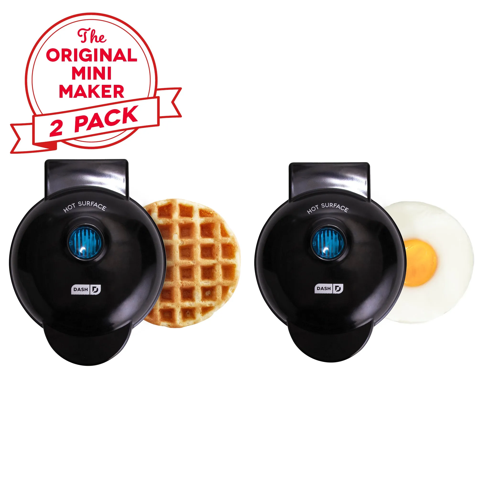 Mini Maker Waffle and Griddle 2-Pack