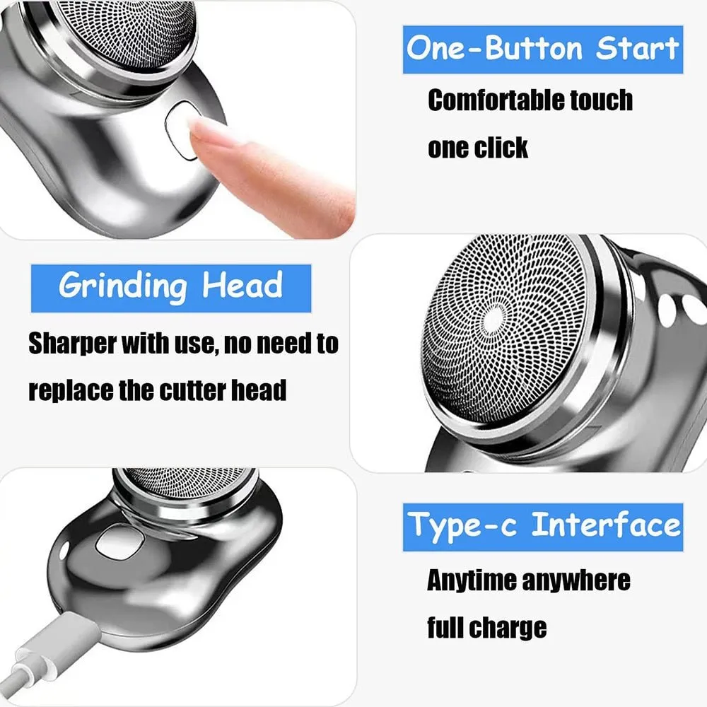 Mini Portable Face Cordless Shaver - Painless Small Size Machine Shaving for Men