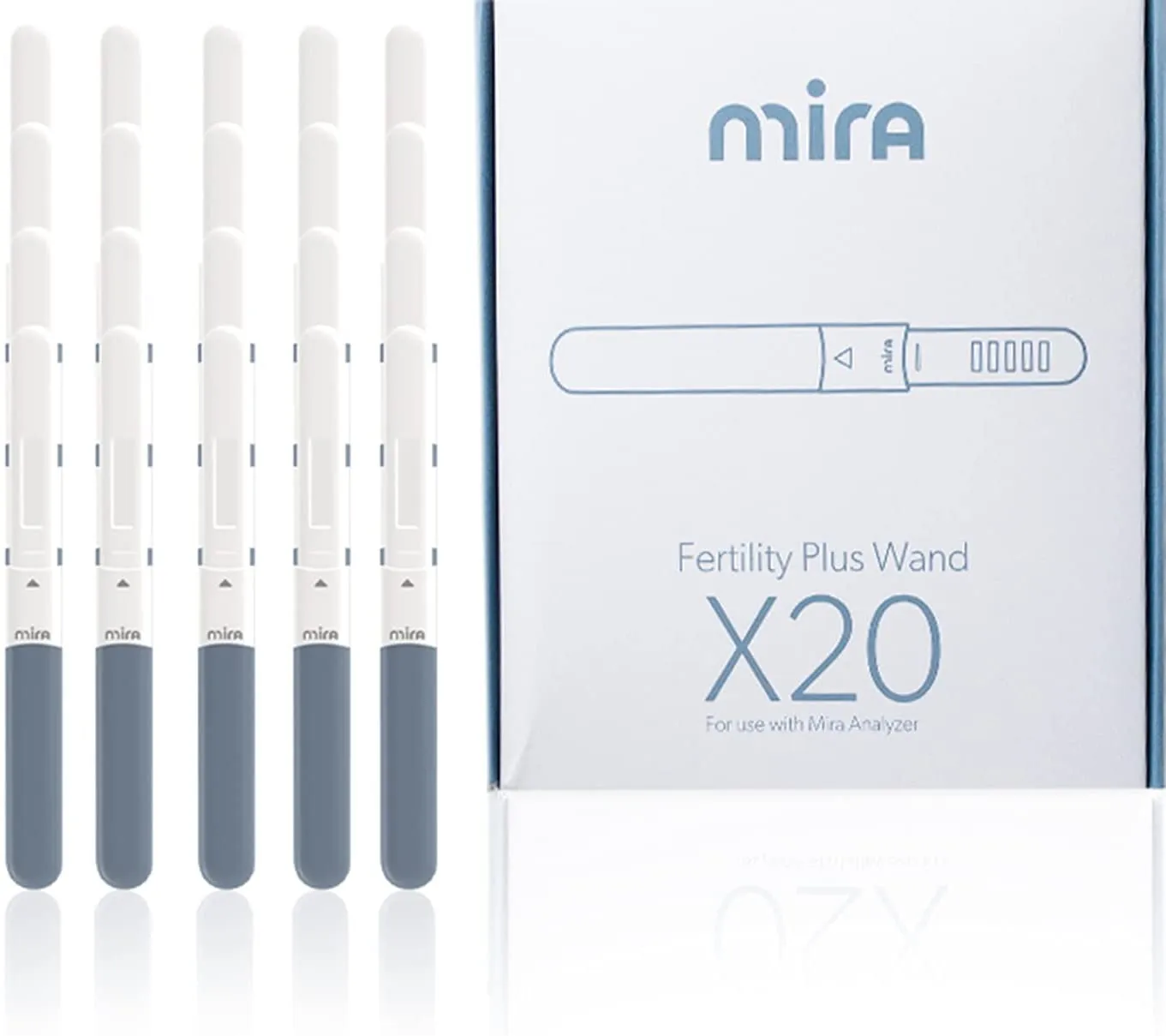 Mira Fertility Replacement Test Wands, Multiple Hormones Testing Options, 20 Individually Packaged, Single-Use