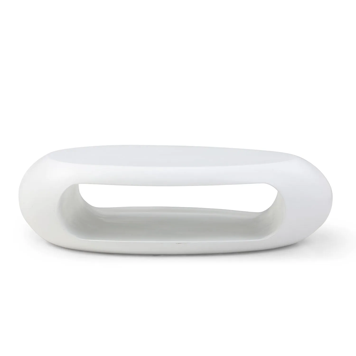 Modern Oval Fiberglass Coffee Table