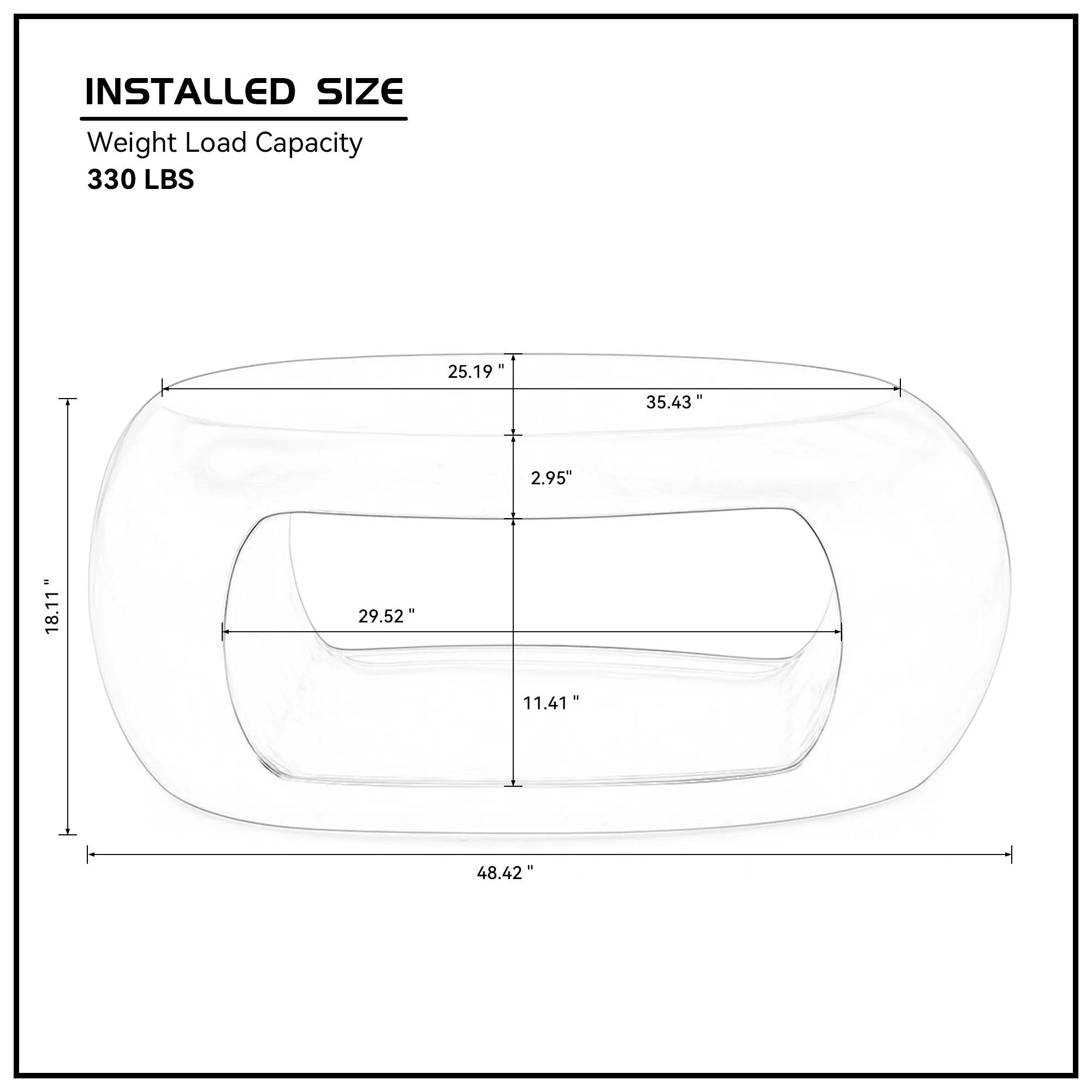 Modern Oval Fiberglass Coffee Table