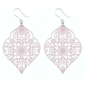 Moroccan Leaf Dangles Hypoallergenic Earrings for Sensitive Ears Made with Plastic Posts