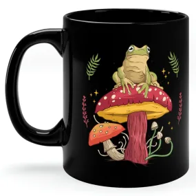 Mushroom Coffee Mug Cottagecore Frog Cup