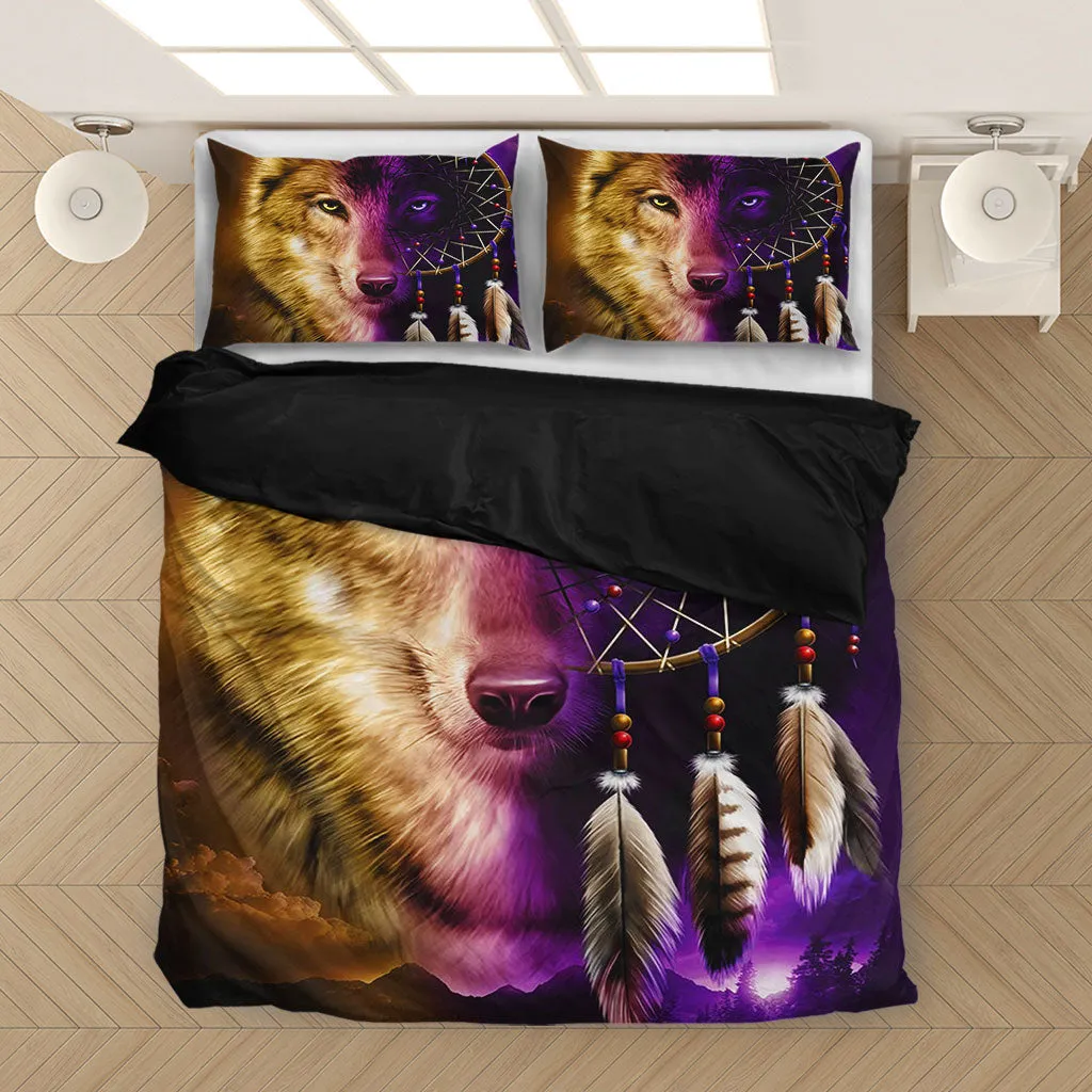 Native Two-Color Wolf Bedding Set WCS