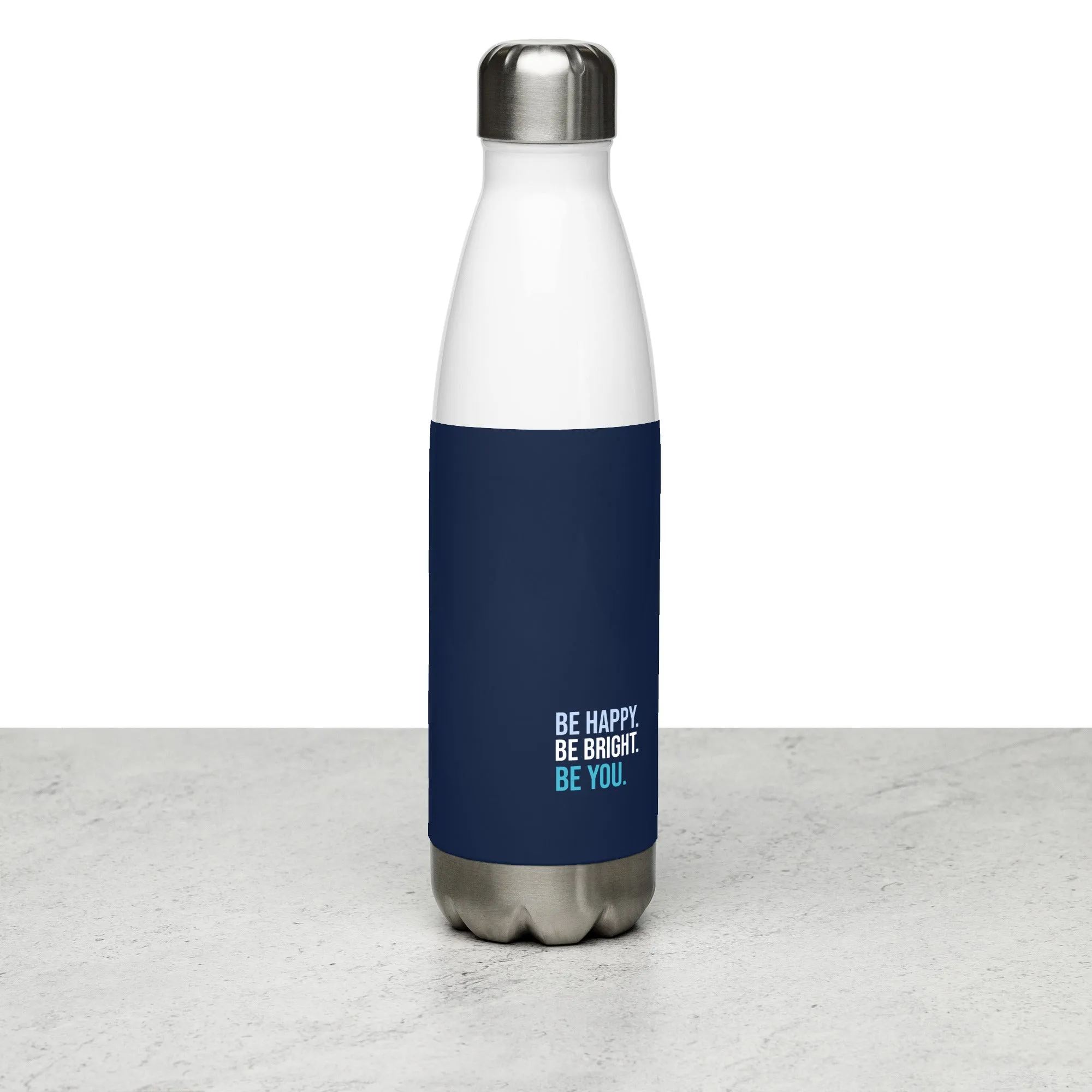 Navy Blue Stainless Steel Water Bottle