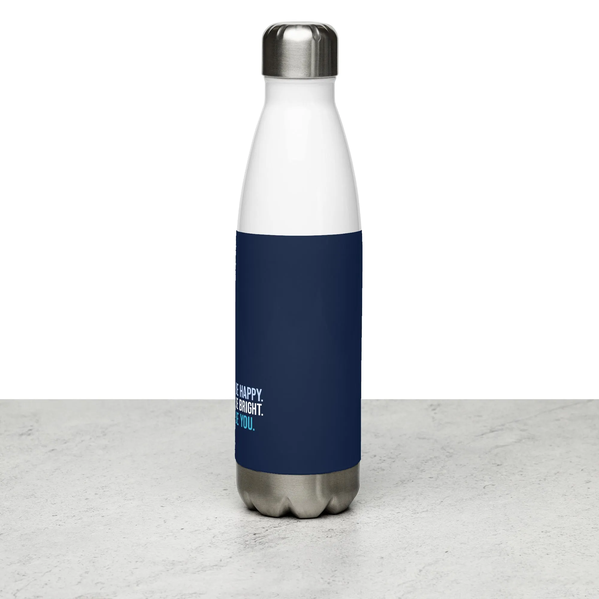 Navy Blue Stainless Steel Water Bottle