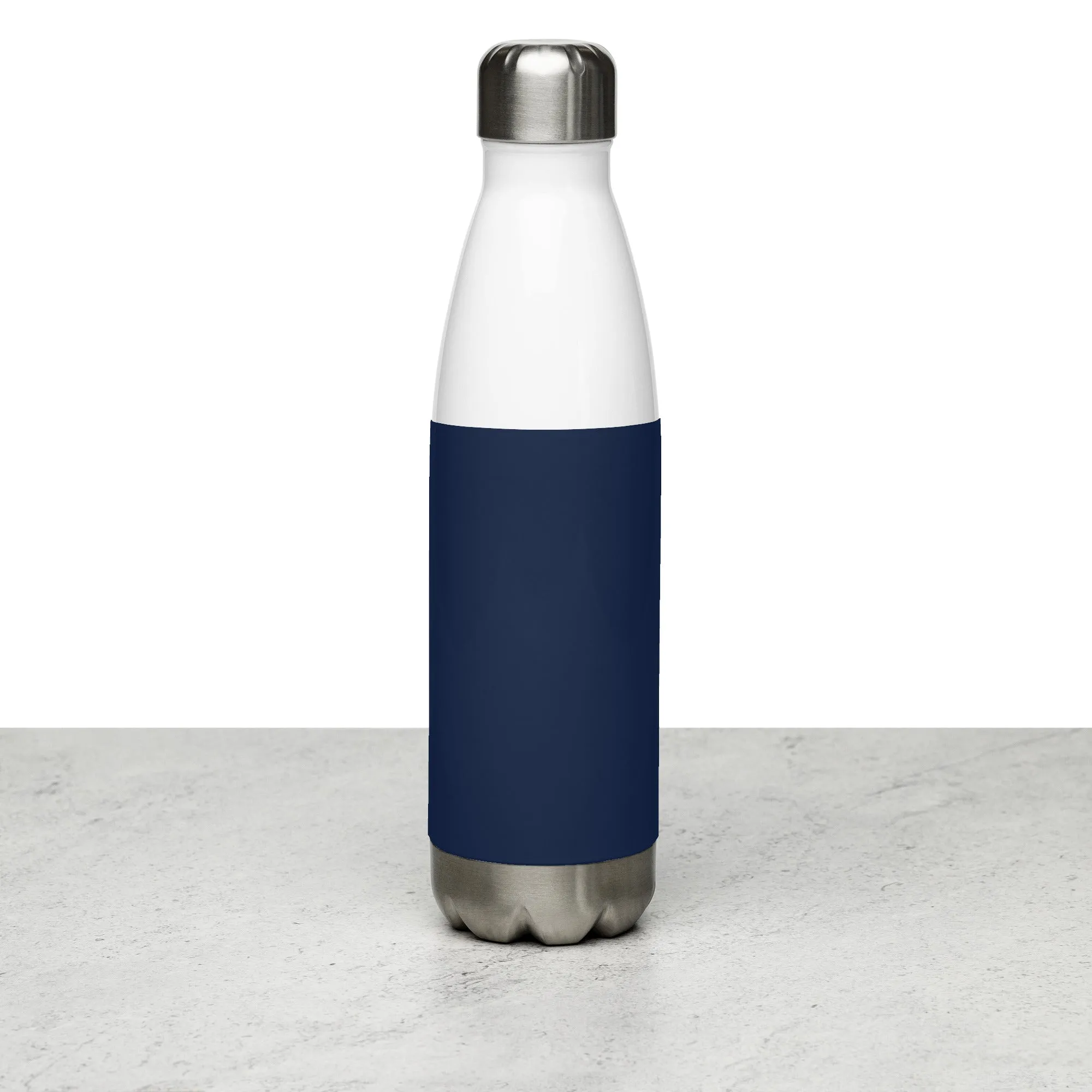 Navy Blue Stainless Steel Water Bottle