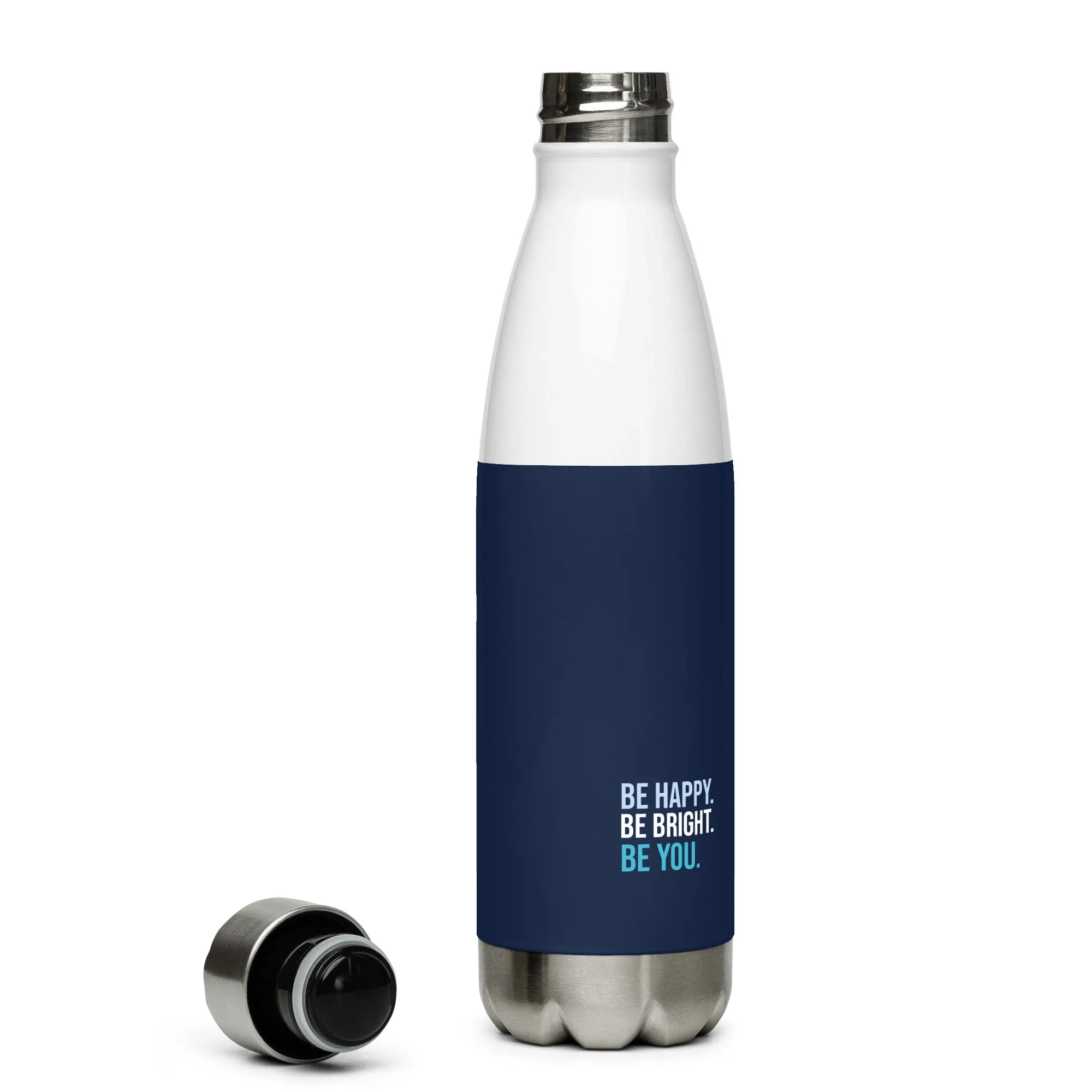 Navy Blue Stainless Steel Water Bottle