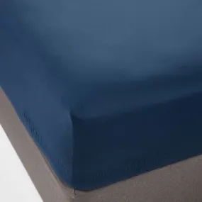 New - King 400 Thread Count Performance Fitted Sheet Metallic Blue - Threshold