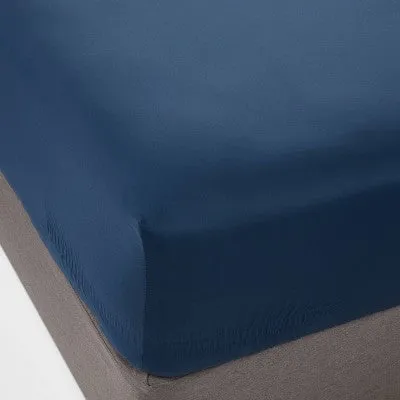 New - King 400 Thread Count Performance Fitted Sheet Metallic Blue - Threshold