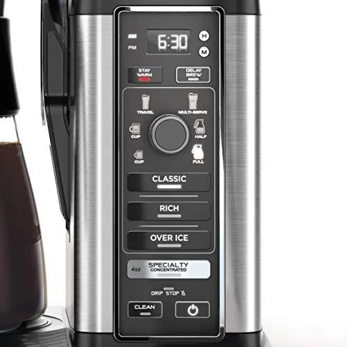 Ninja Specialty Coffee Maker, with 50 Oz Glass Carafe, Black and Stainless Steel Finish