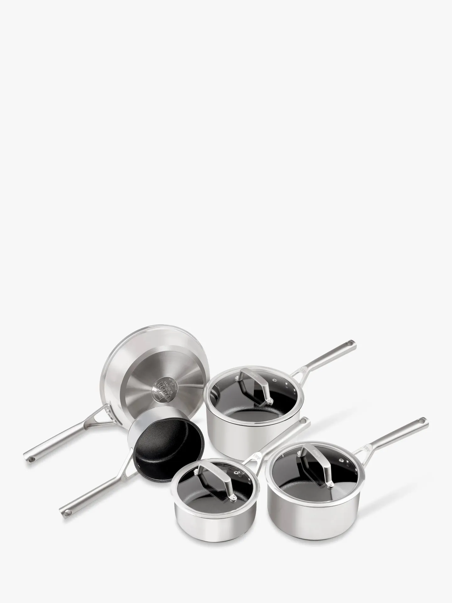 Ninja ZEROSTICK Stainless Steel 5-Piece Pan Set C65000UK