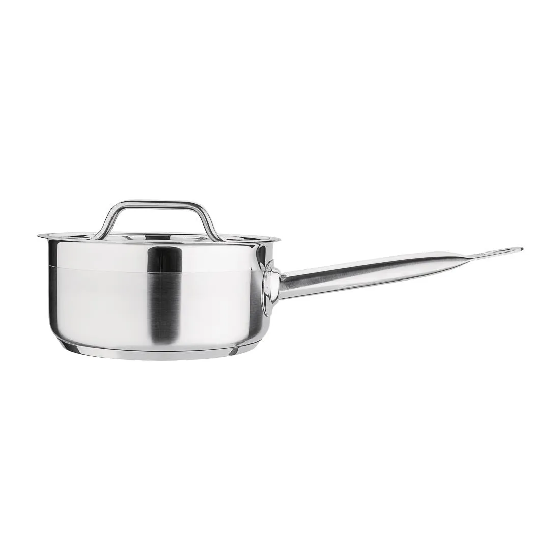 Nisbets Essentials Stainless Steel Saucepan With Lid 16cm - DF670