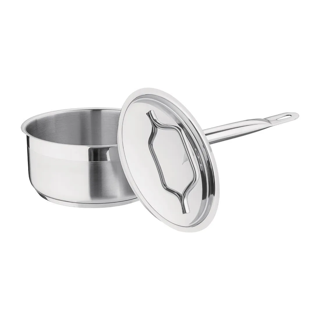 Nisbets Essentials Stainless Steel Saucepan With Lid 16cm - DF670