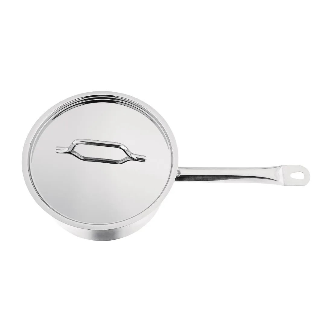 Nisbets Essentials Stainless Steel Saucepan With Lid 16cm - DF670