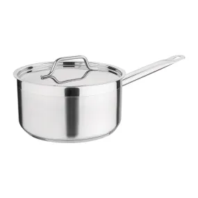 Nisbets Essentials Stainless Steel Saucepan With Lid 20cm - DF671