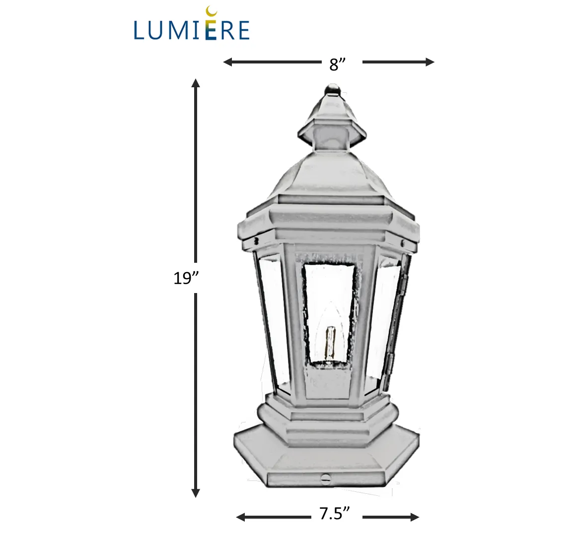 Normandie Solid Brass Craftsman Column Mount Pilaster Light